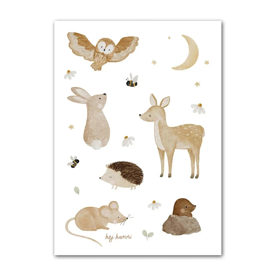 Blue Space Themed Nursery Prints