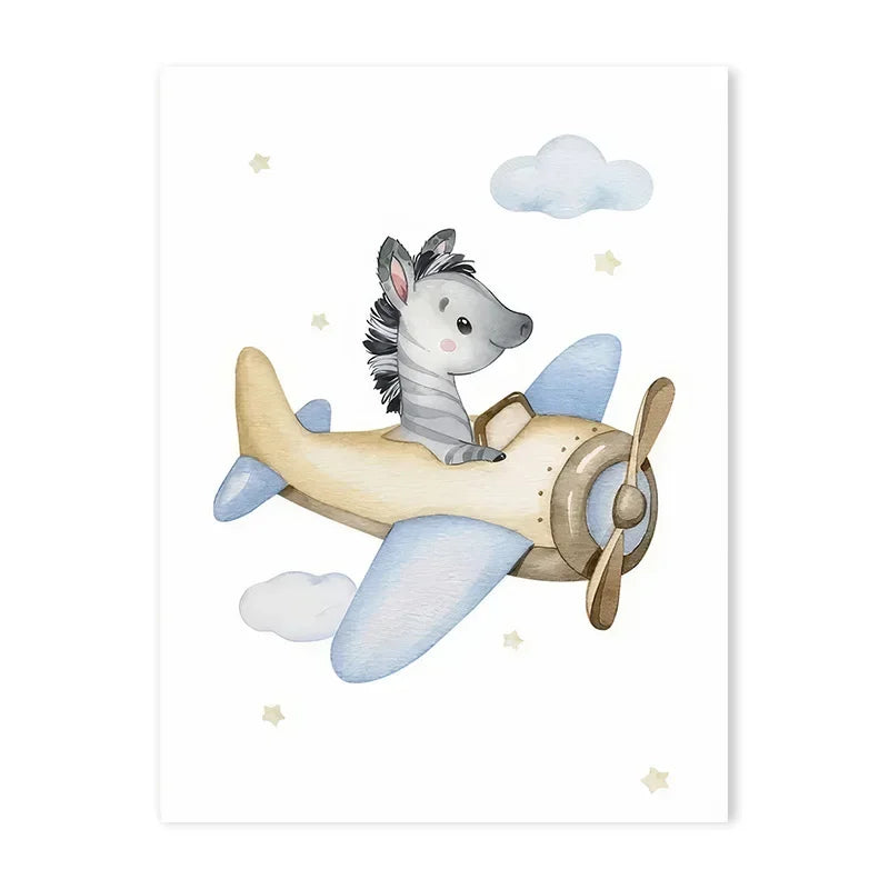 Pastel Blue Nursery Prints