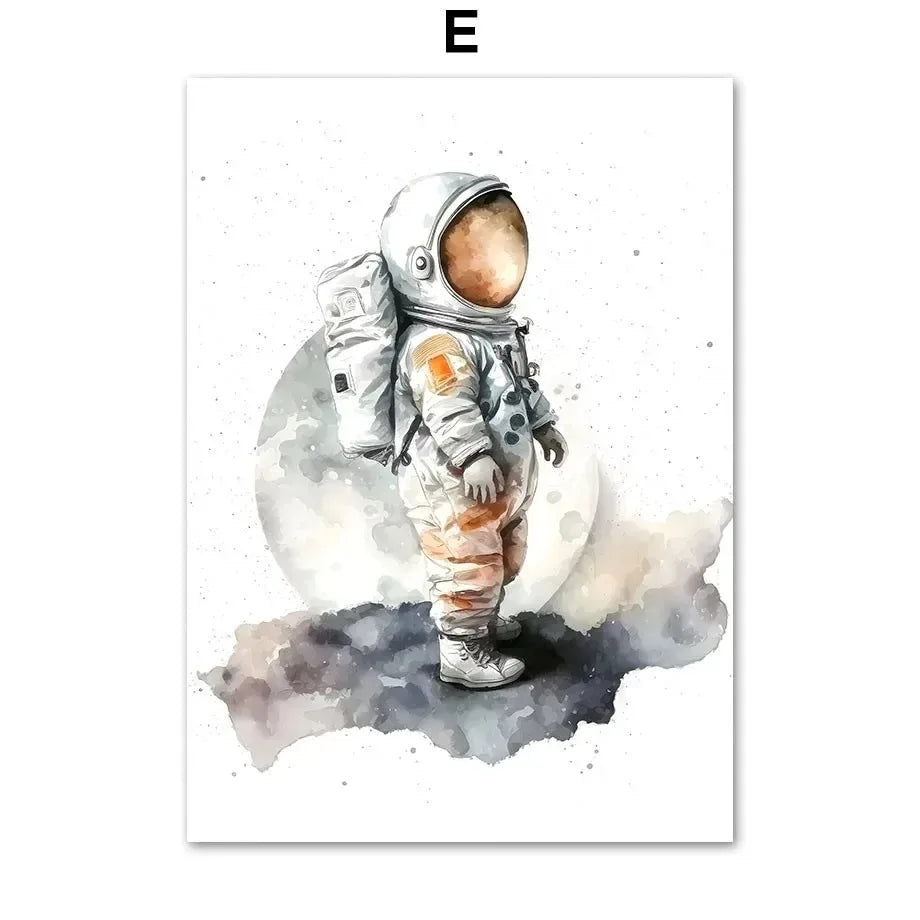 Spacecraft Rocket Nursery Prints