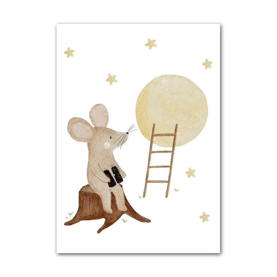 Blue Space Themed Nursery Prints