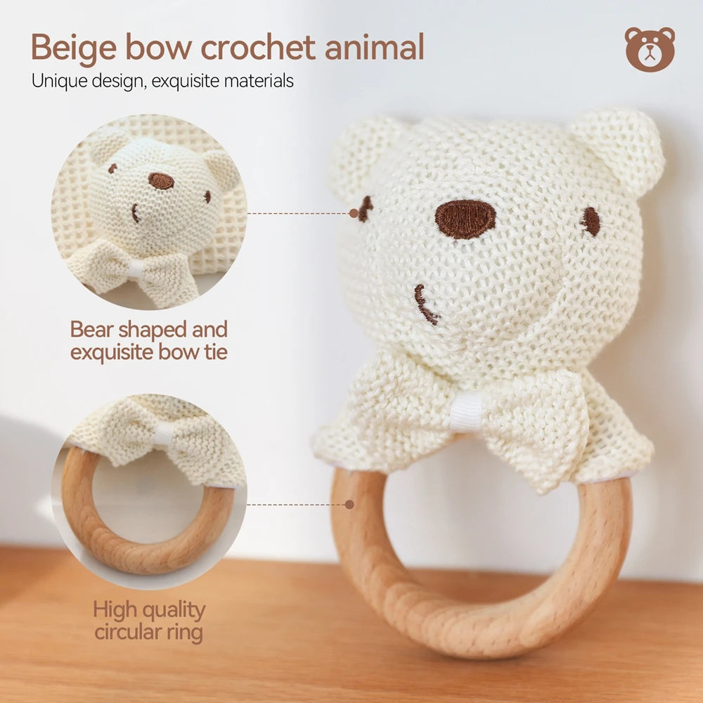 Crotchet Bear Rattle Toy