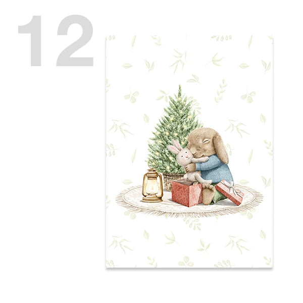 Personalised Green Rabbit Initial Prints