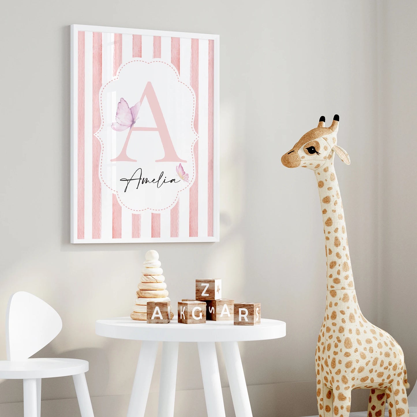 Set of 3 Personalised Bunny Prints
