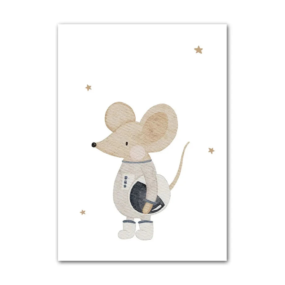 Blue Space Themed Nursery Prints
