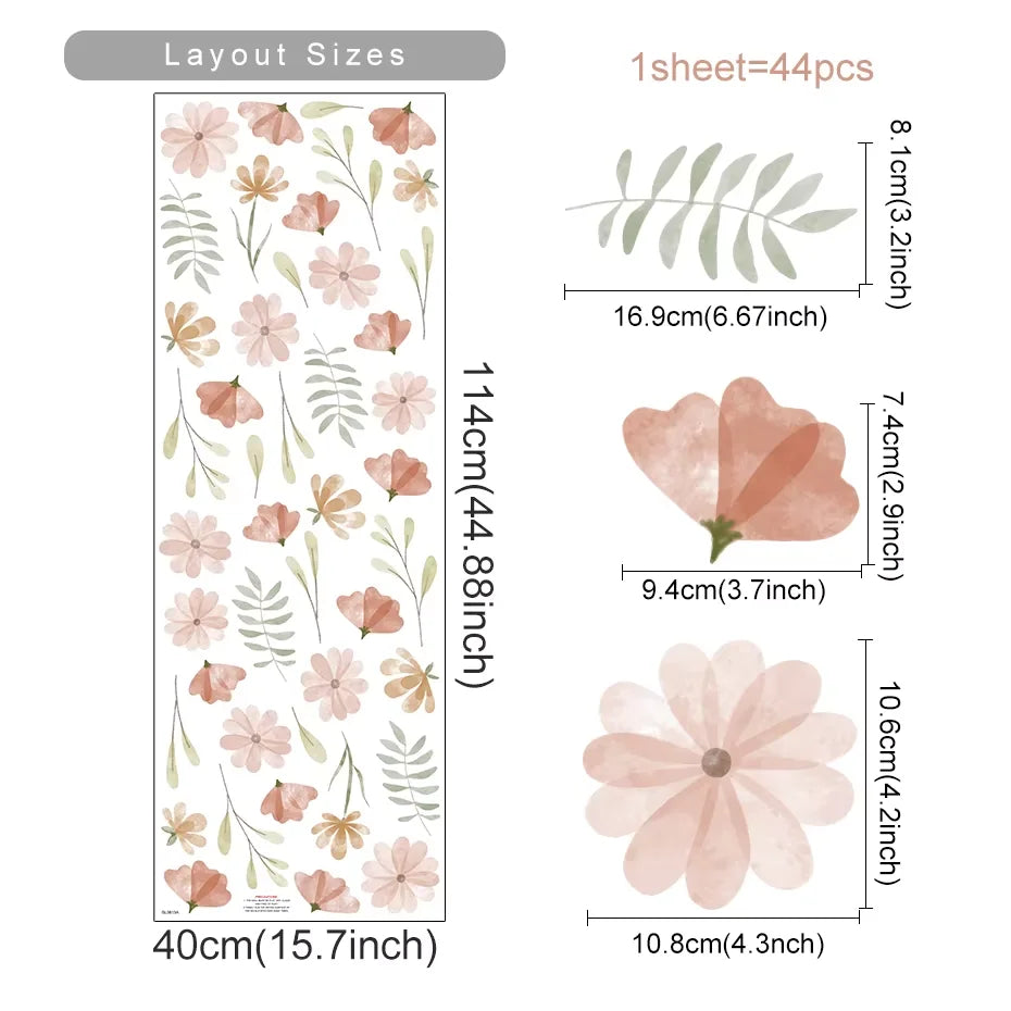 Boho Style Flower Decal
