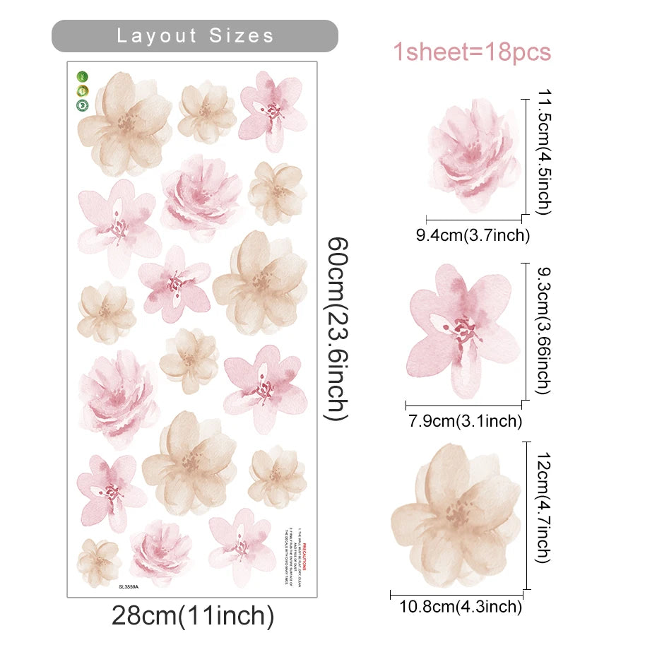 Boho Style Flower Decal
