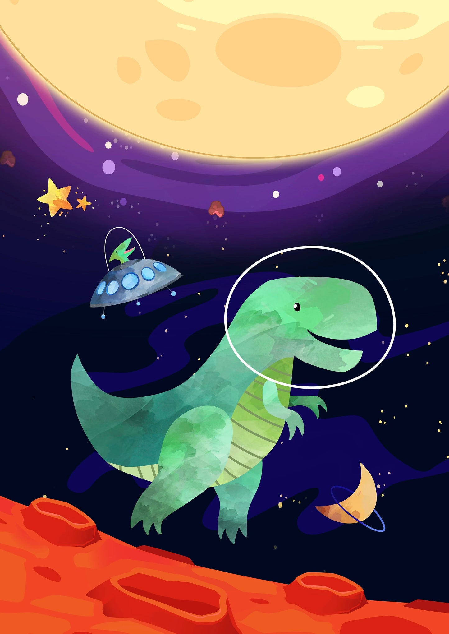 Space Dinosaur Prints