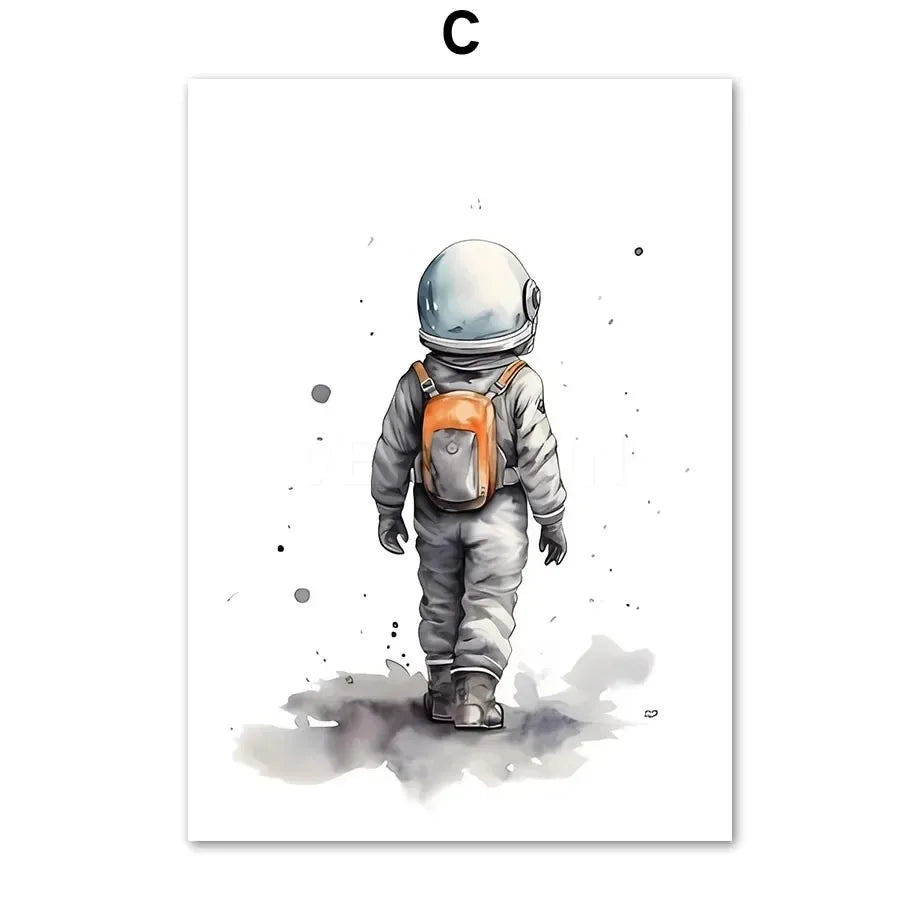 Spacecraft Rocket Nursery Prints