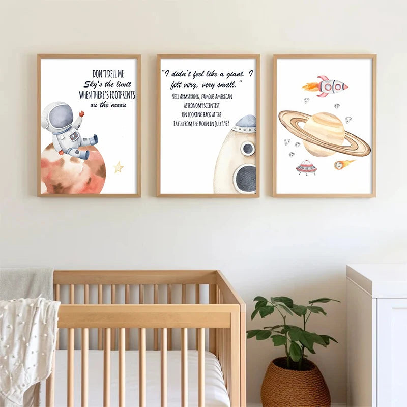 Space Themed Initial Prints