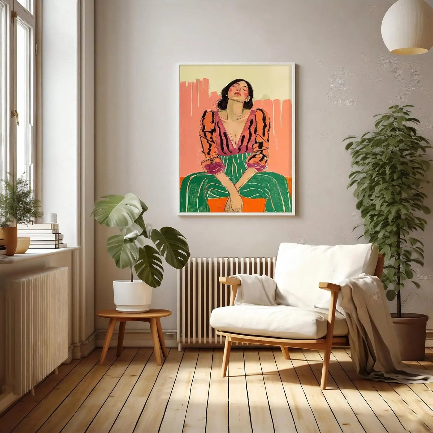 Abstract Retro Female Wall Art