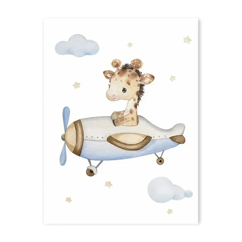 Pastel Blue Nursery Prints