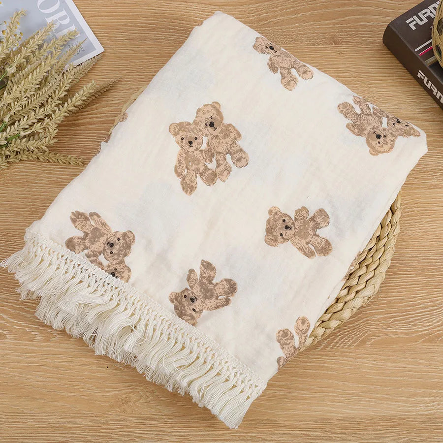 Cute Bear Cotton Baby Blanket