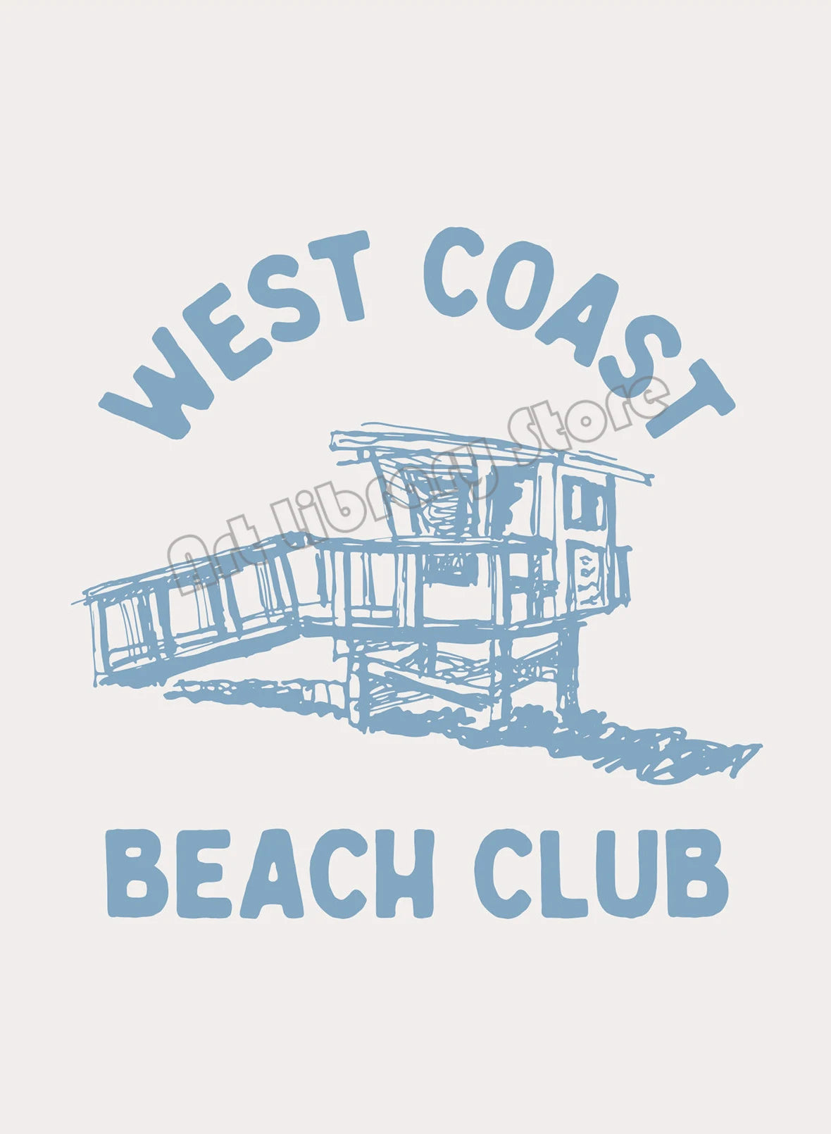 Trendy Blue Seaside Prints