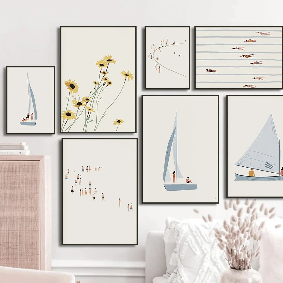 Bohemian Blue Sailor Prints