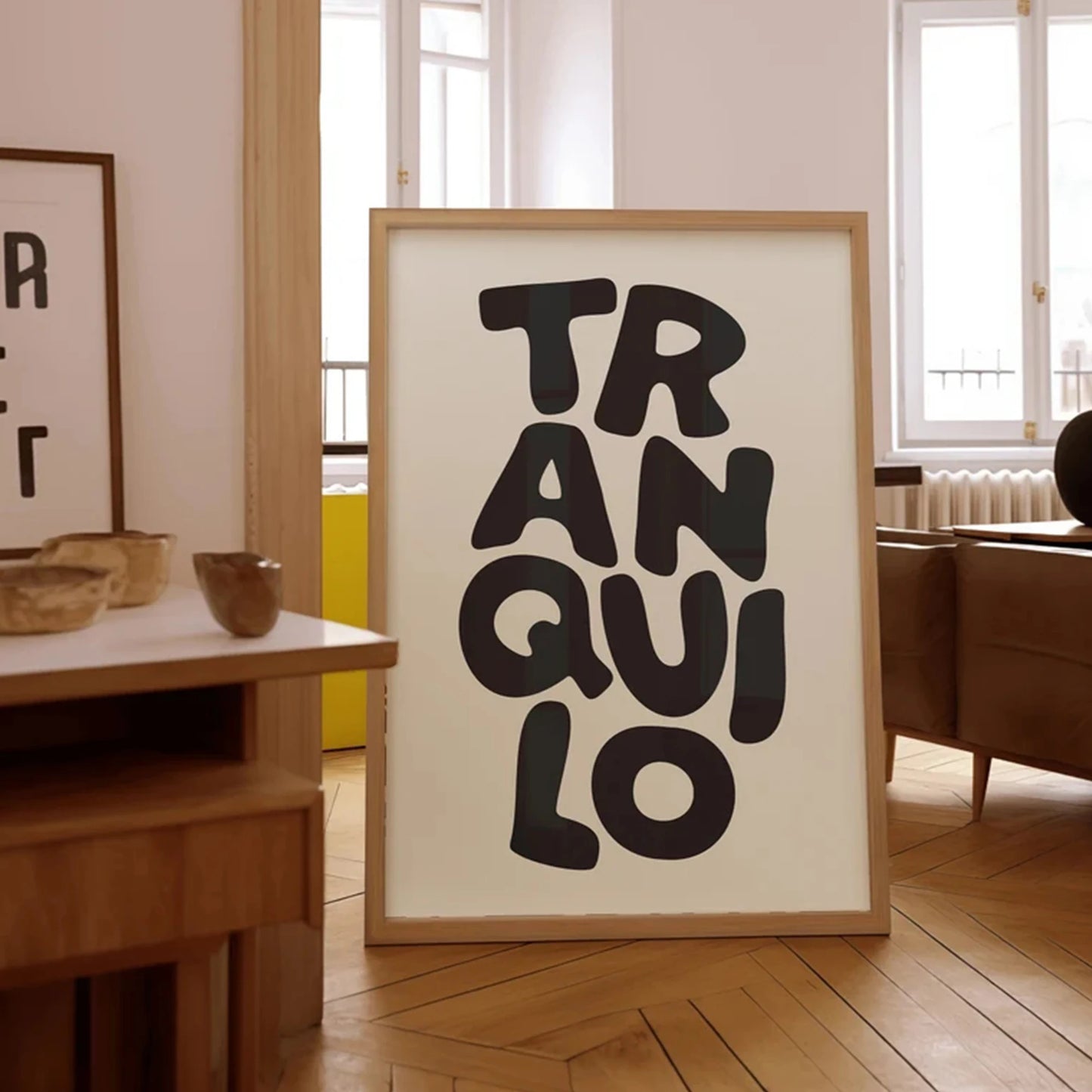 Retro Tranquilo Typography Wall Print