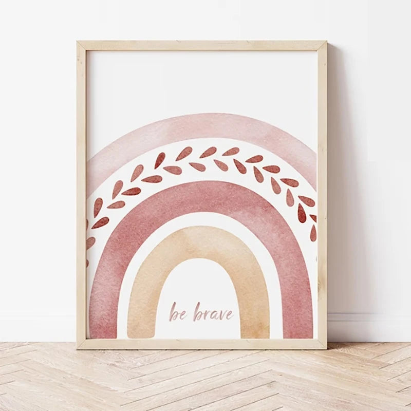 Set of 3 Boho Rainbow Nursery Art Prints