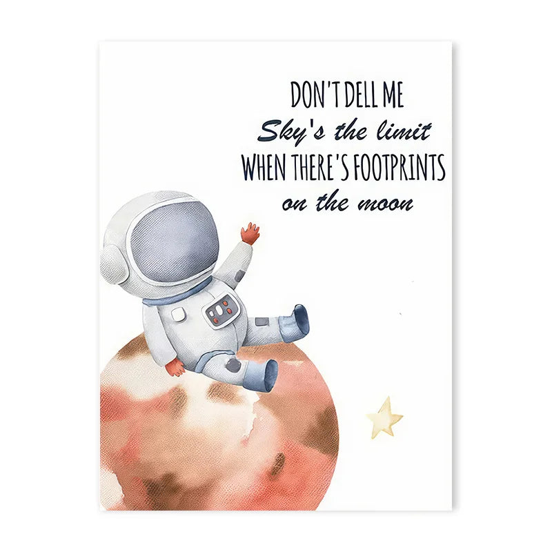 Space Themed Initial Prints