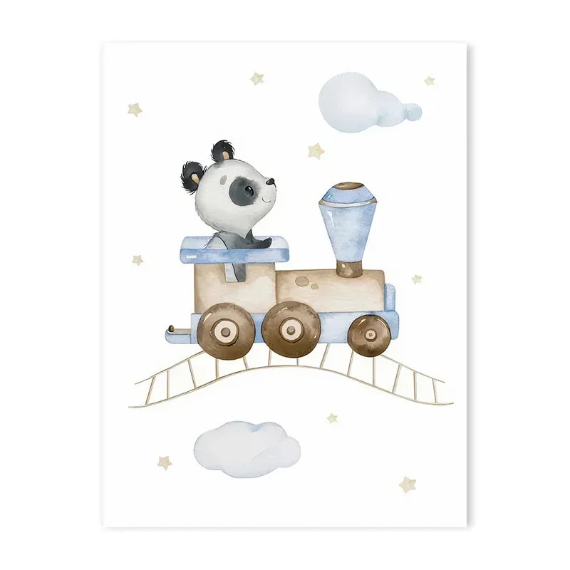Pastel Blue Nursery Prints
