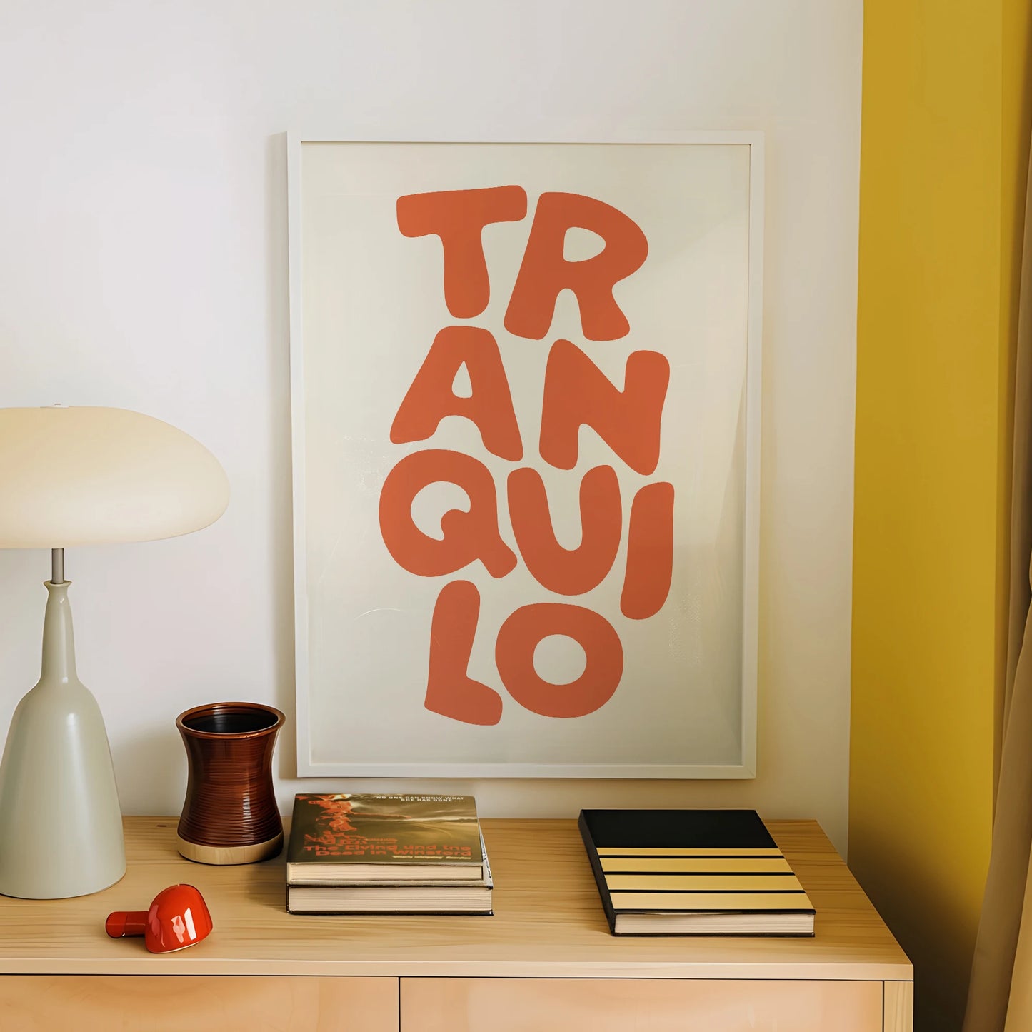 Retro Tranquilo Typography Wall Print