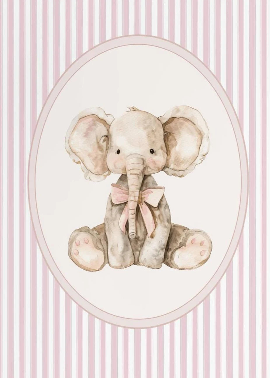 Pink Plaid Nursery Prints