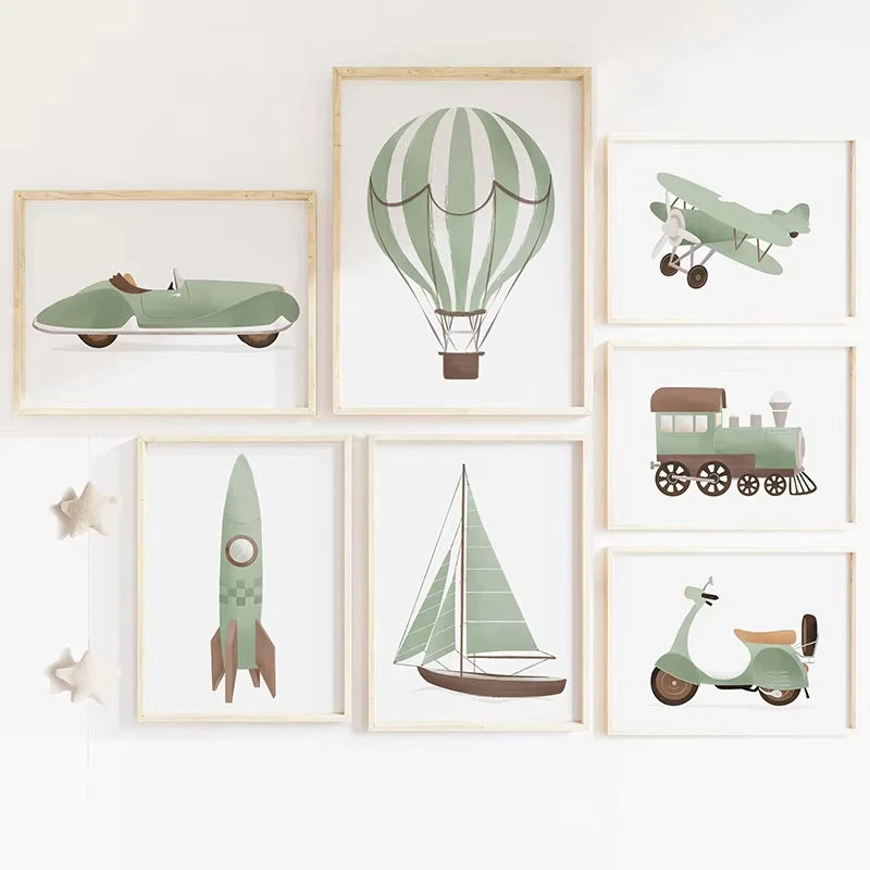 Vintage Green Vehicle Prints