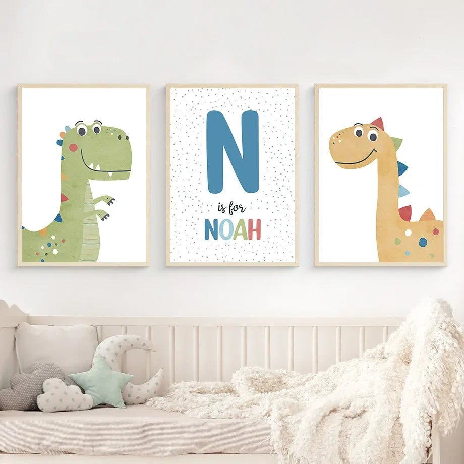 Personalised Initial Dinosaur Prints