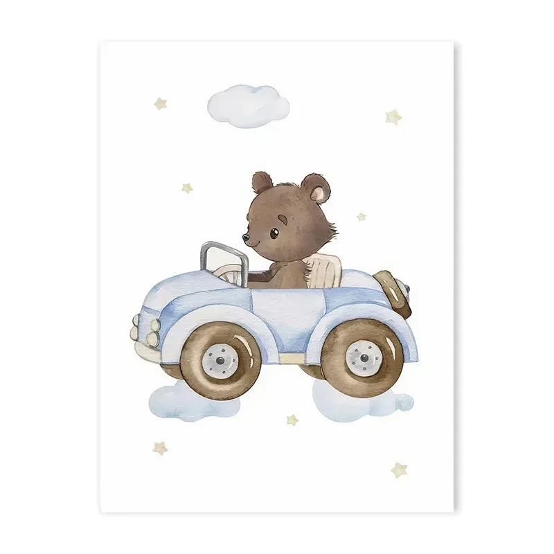 Pastel Blue Nursery Prints