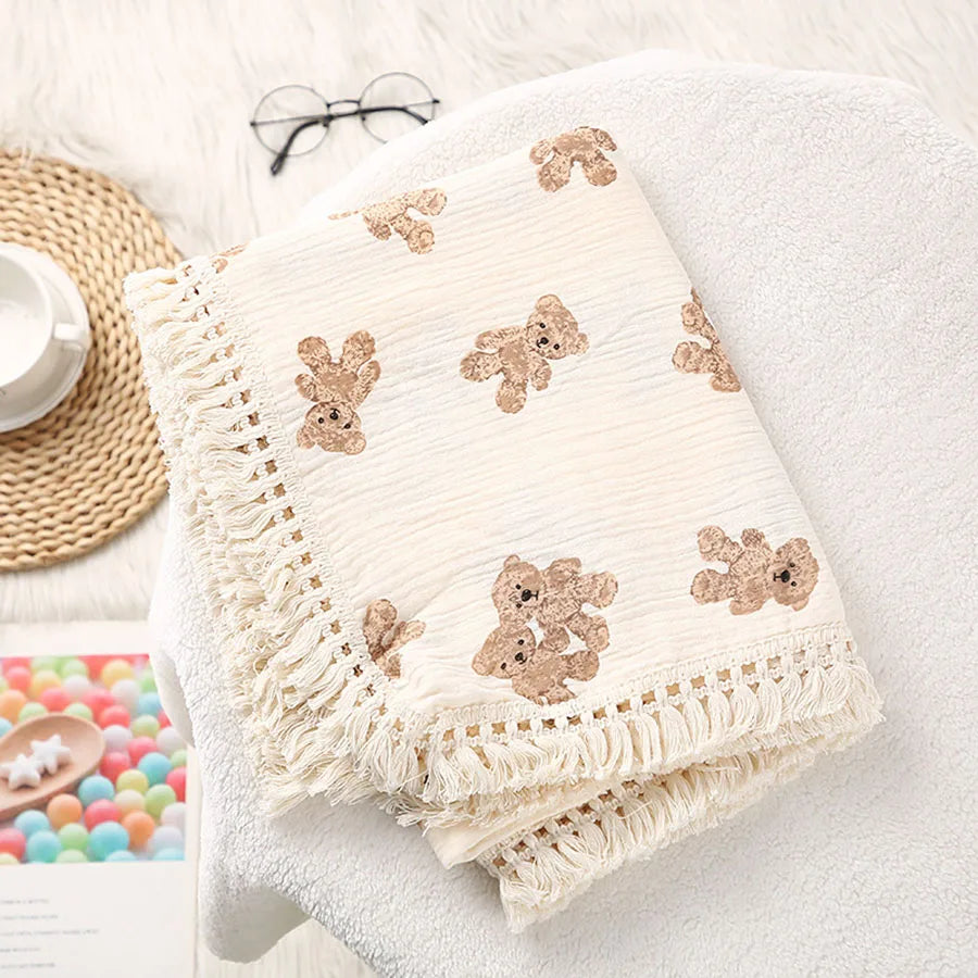 Cute Bear Cotton Baby Blanket