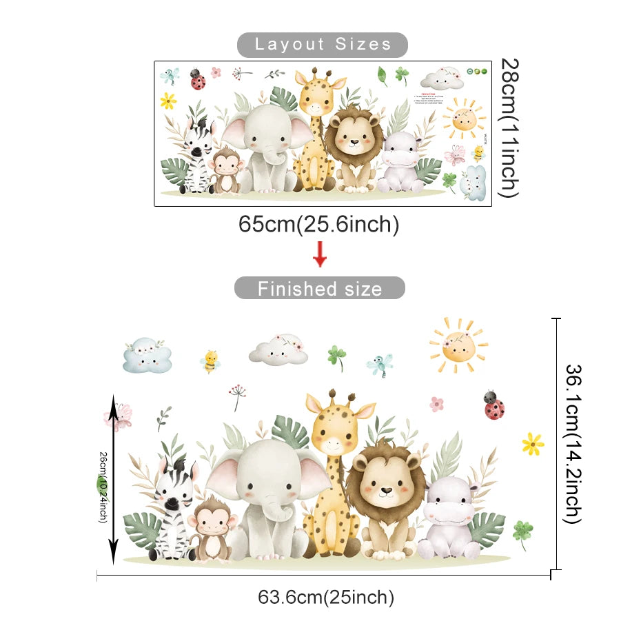Cute Zoo Animals Decal