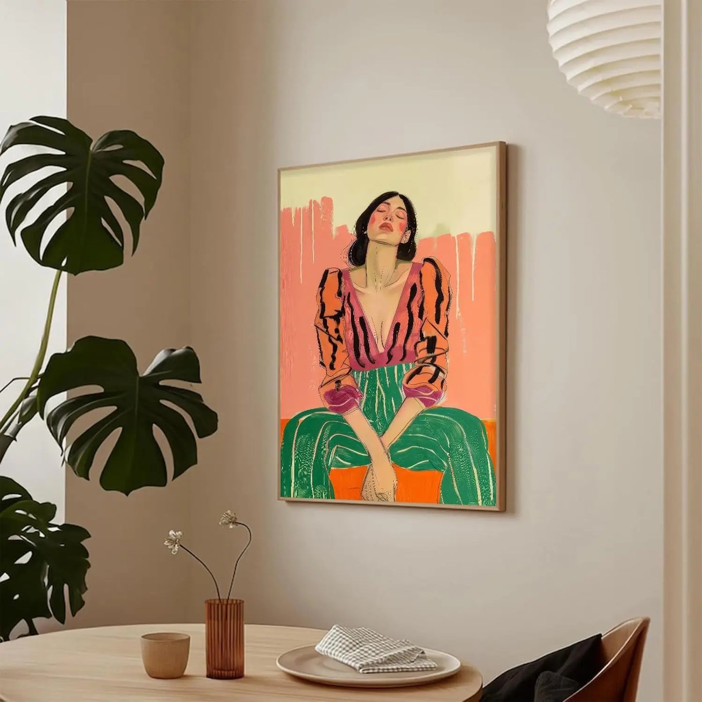 Abstract Retro Female Wall Art
