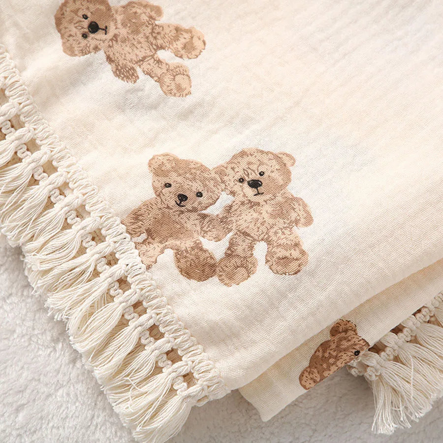 Cute Bear Cotton Baby Blanket