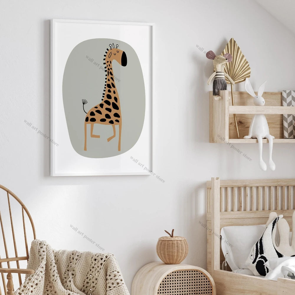 Set of 3 Safari Nursery Wall Prints