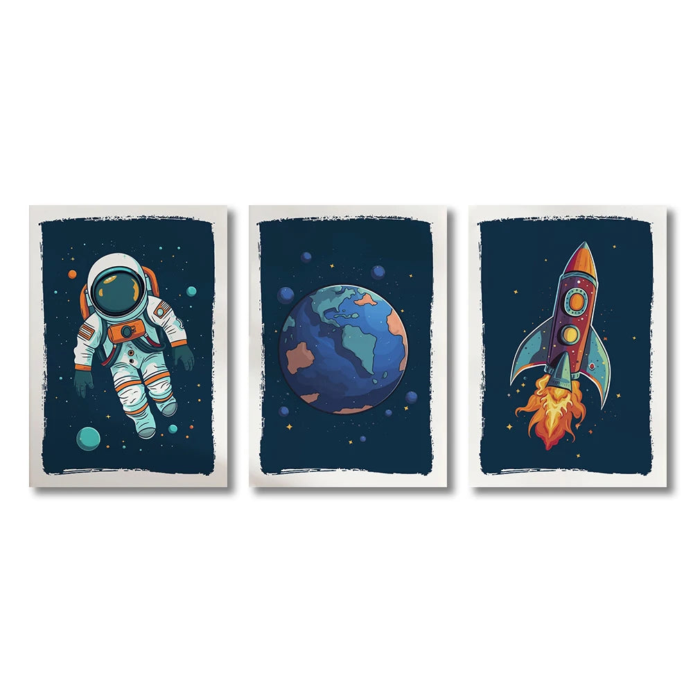 Set of 3 Space Themed Posters