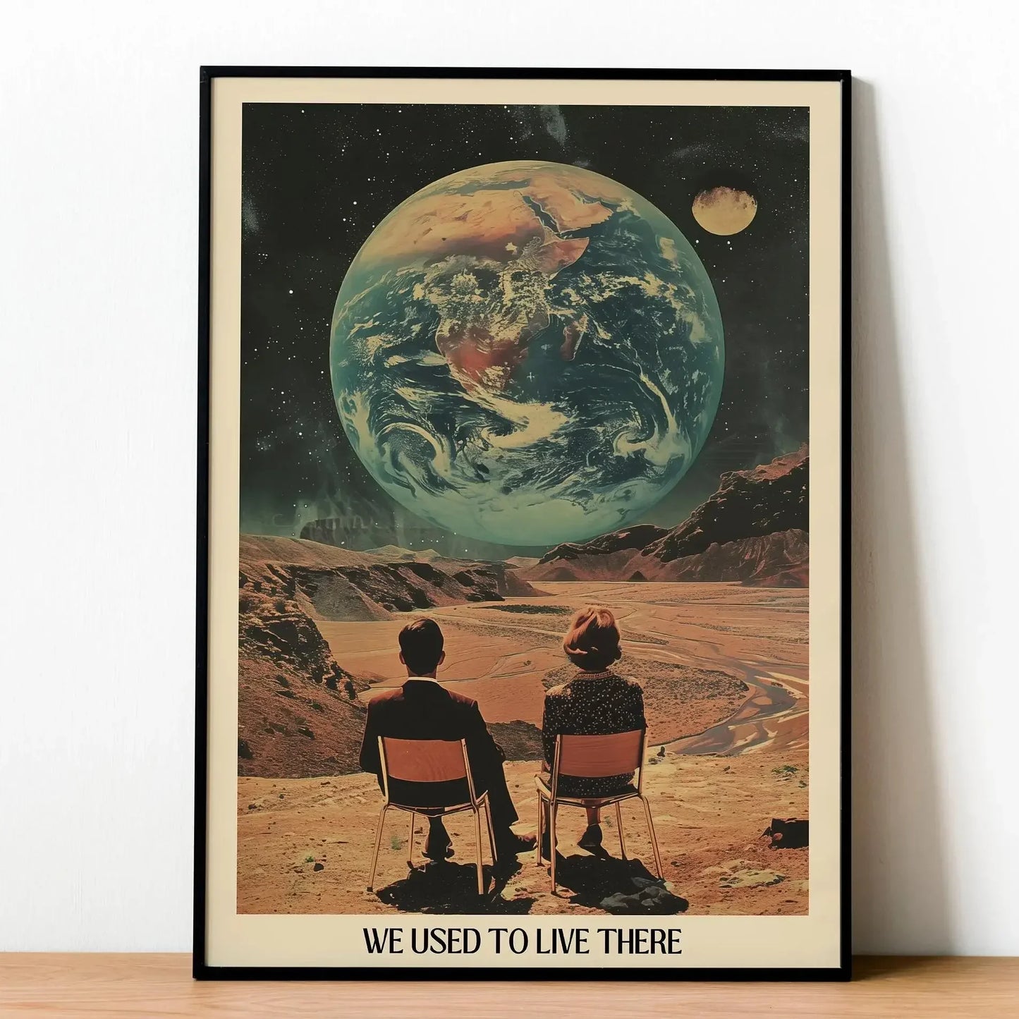 1pc Retro Solar System Planet Space Astronaut Canvas Wall Print Astronomy Poster Moon Wall Decor Printable Art