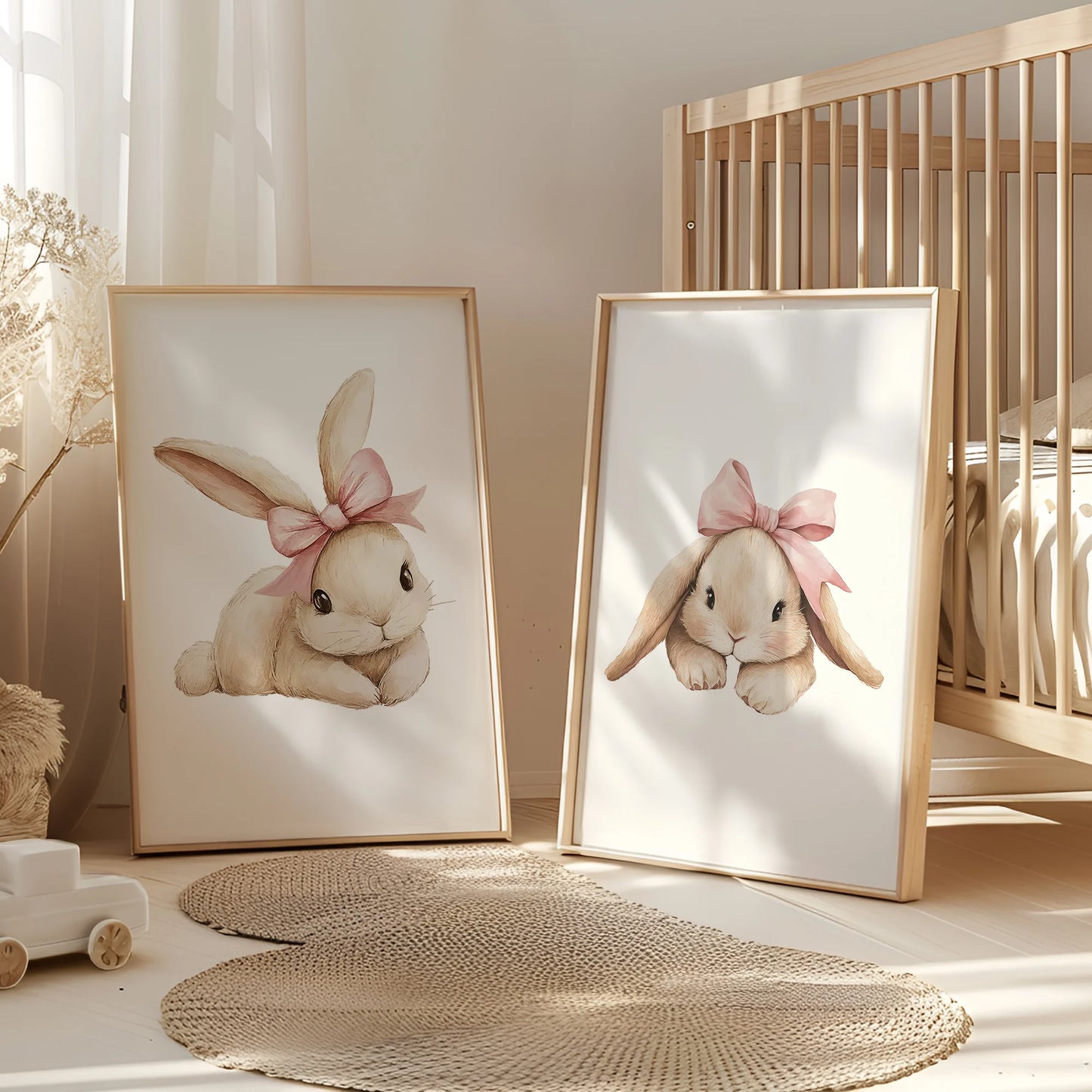 Set of 3 Personalised Rabbit Prints