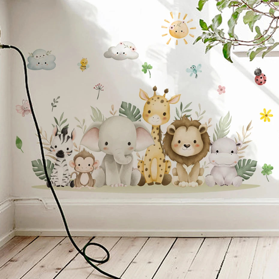 Cute Zoo Animals Decal