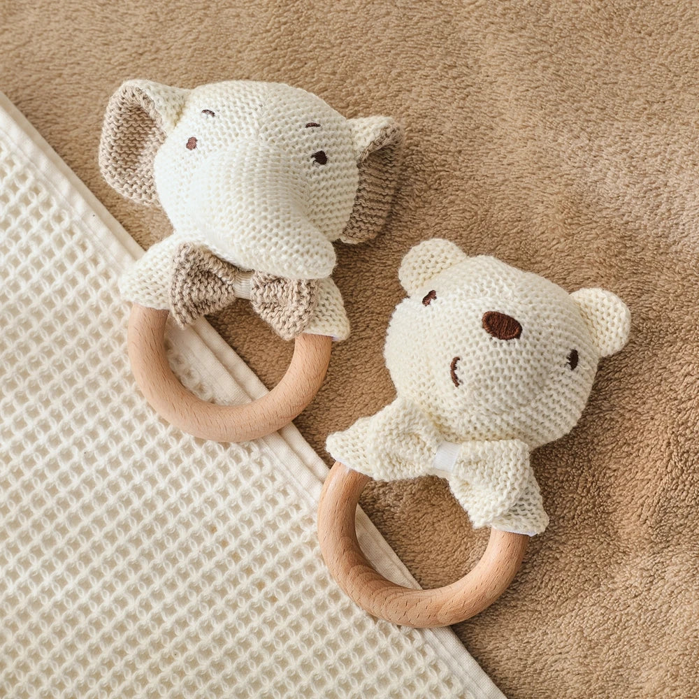 Crotchet Bear Rattle Toy