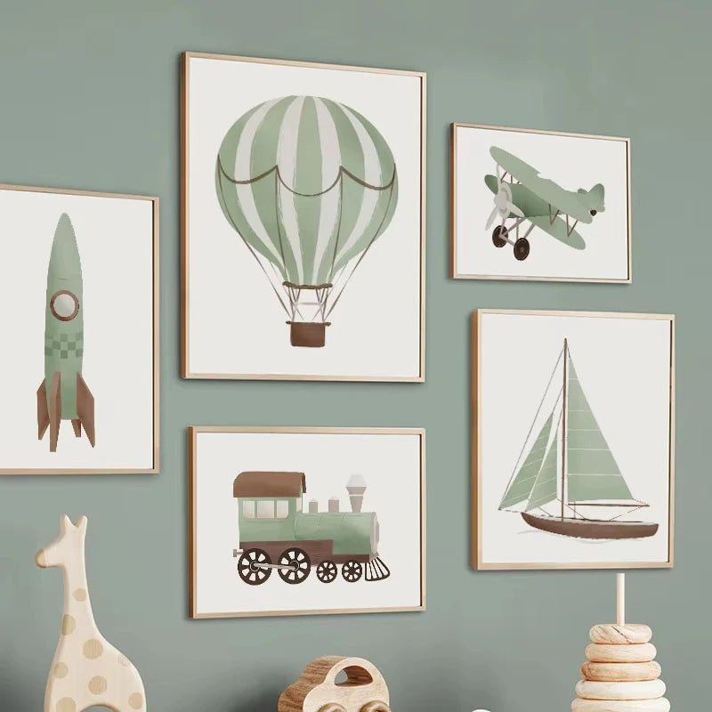 Vintage Green Vehicle Prints