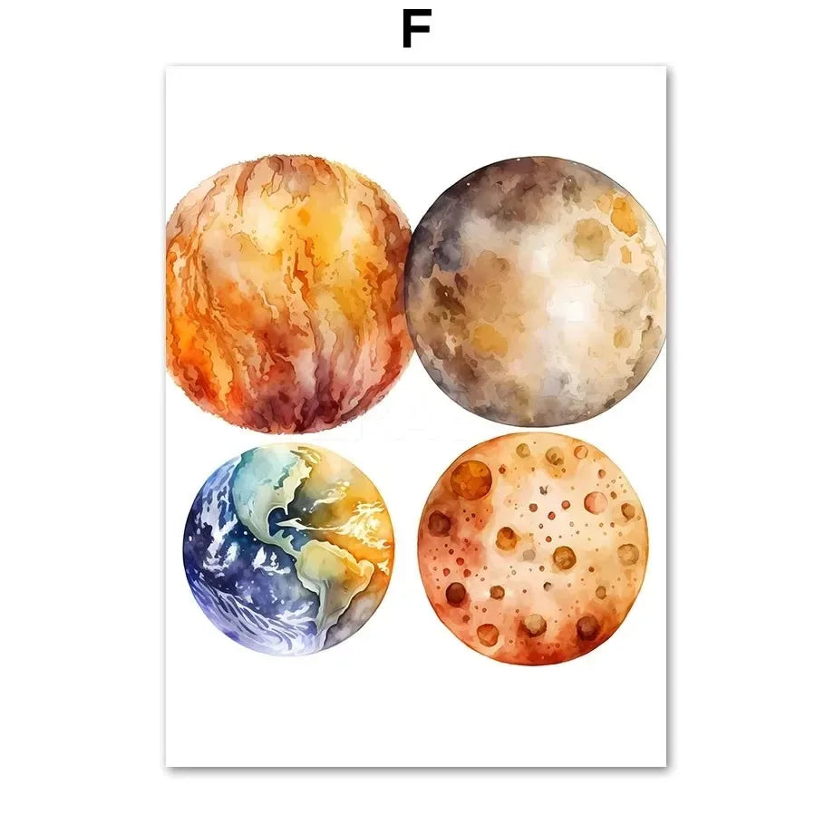 Spacecraft Rocket Nursery Prints