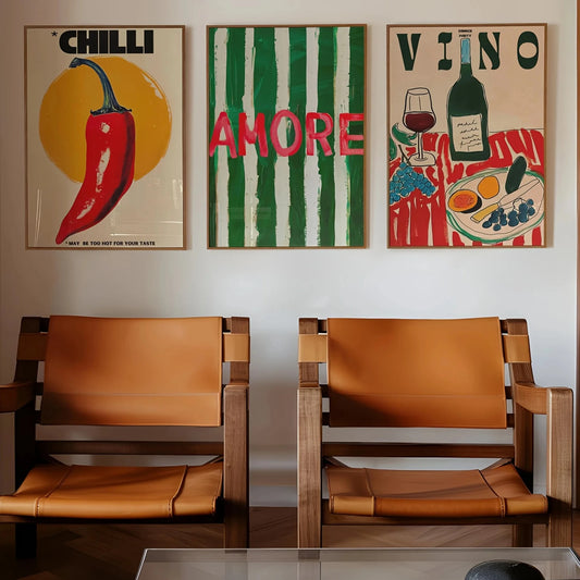 Amore Retro Canvas Prints