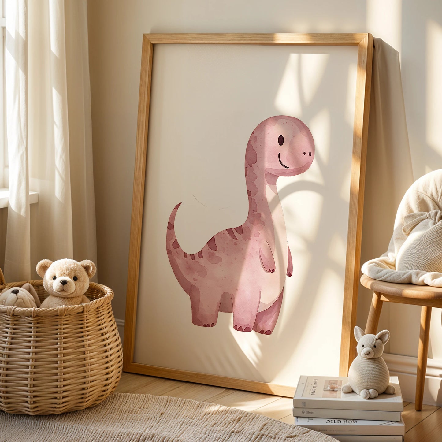 3pcs Personalized Custom Name Cartoon dinosaur Wall Art Print Picture Canvas Poster Painting For Living child Room Home Decor
