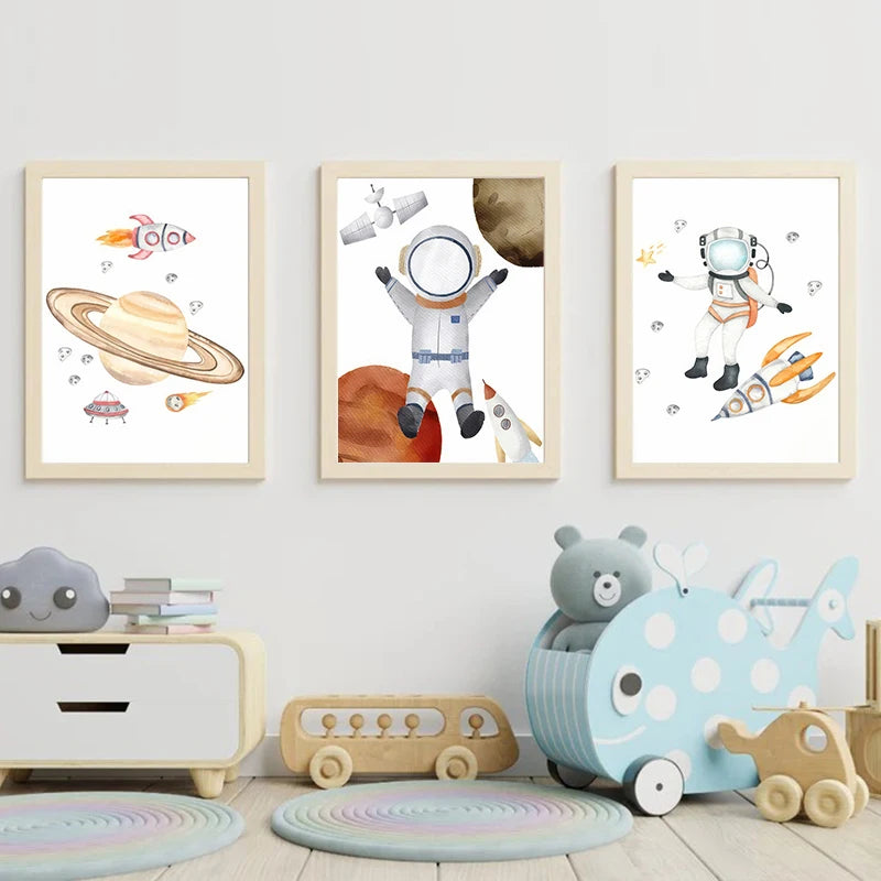 Space Themed Initial Prints