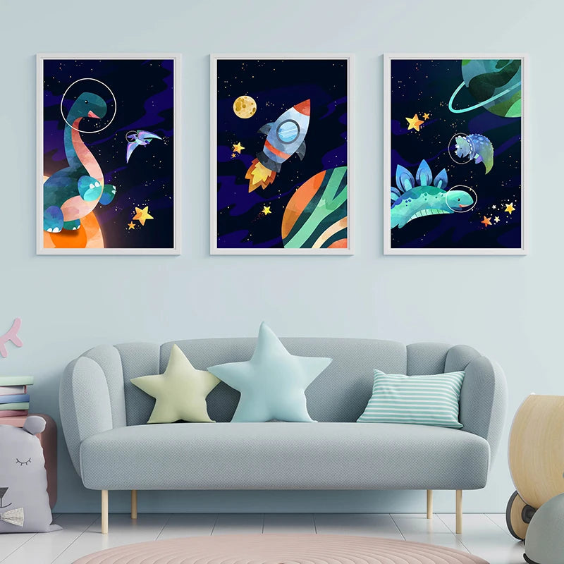 Space Dinosaur Prints