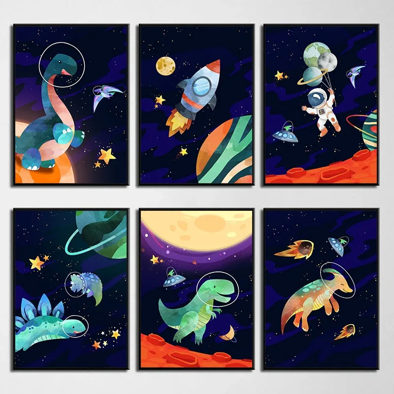 Space Dinosaur Prints