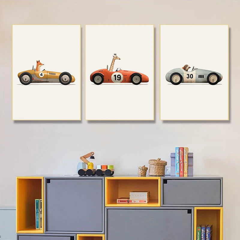 Cartoon Animal Car Prints