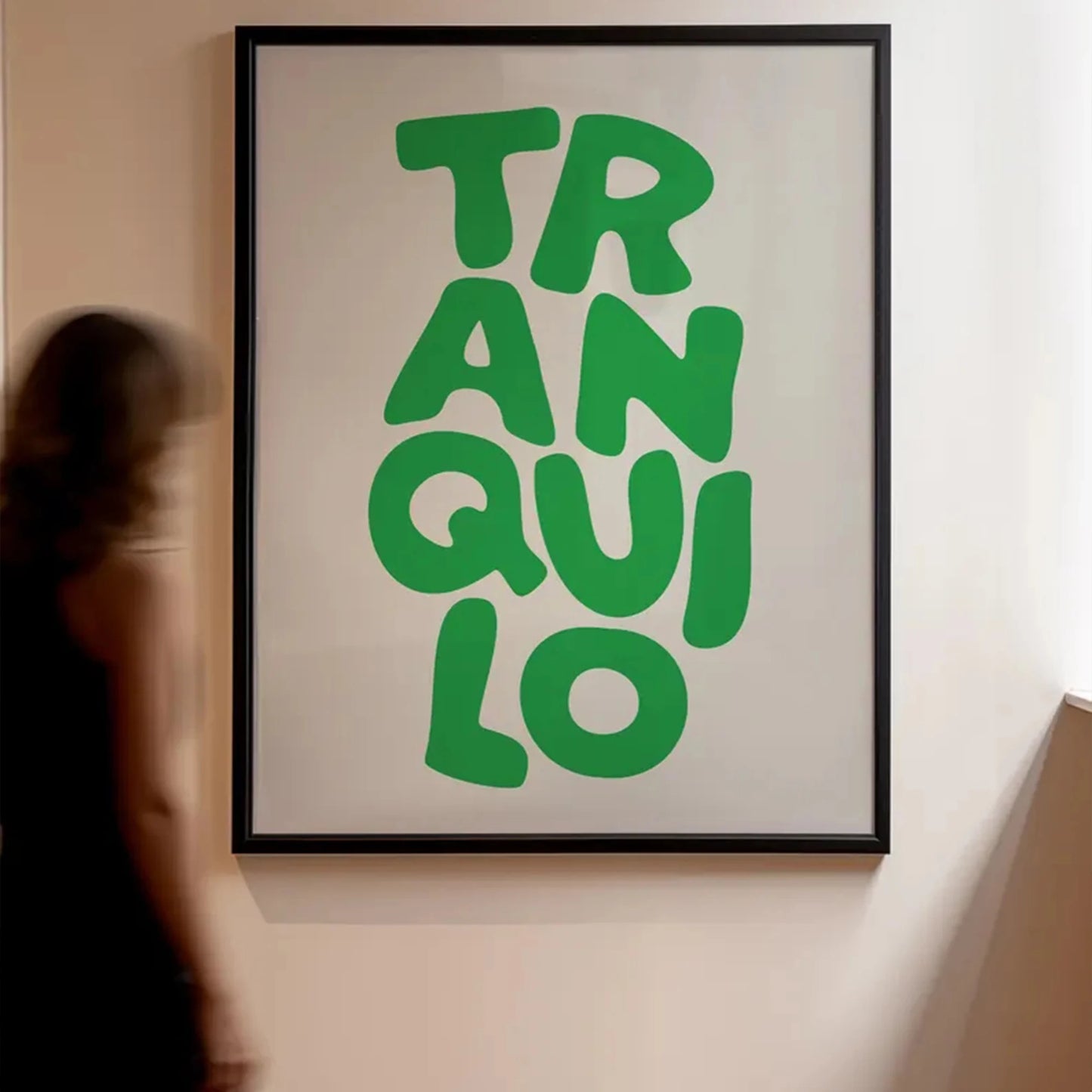 Retro Tranquilo Typography Wall Print
