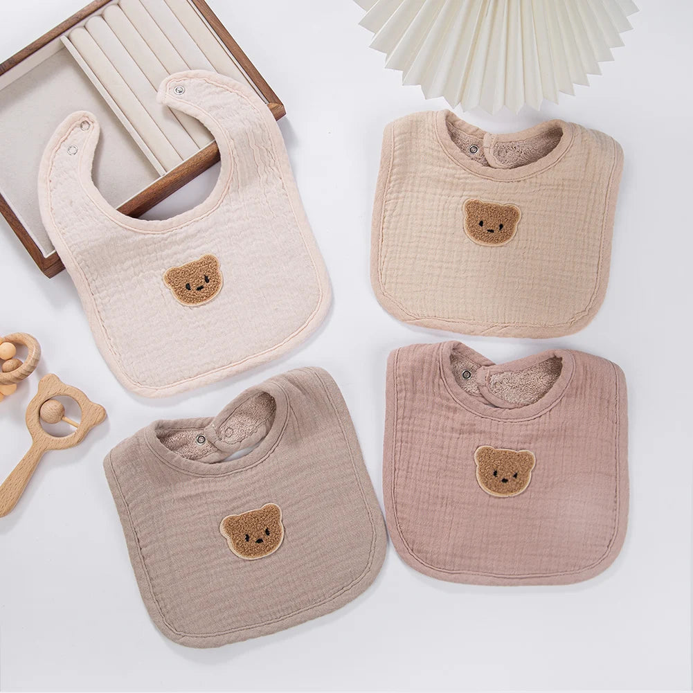 Cute Bear Cotton Baby Bibs