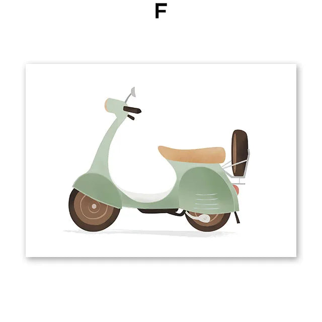 Vintage Green Vehicle Prints